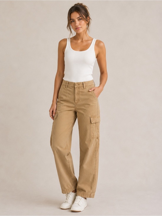 J. Crew Denim - j crew vintage cargo pants khaki brown size 4 100% cotton Gorpcore streetwear